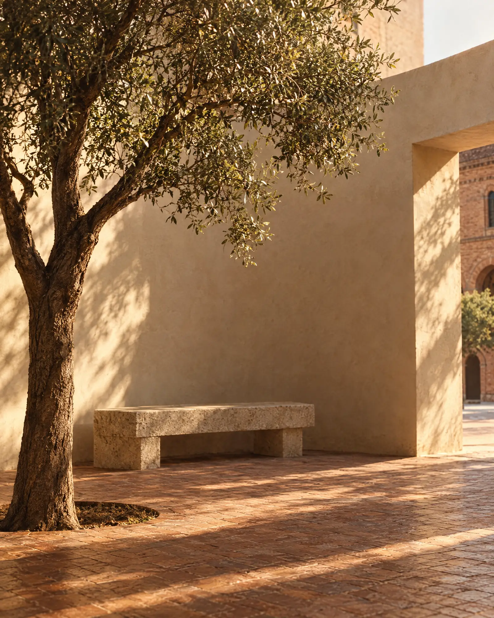 The museum courtyard, opened to the square