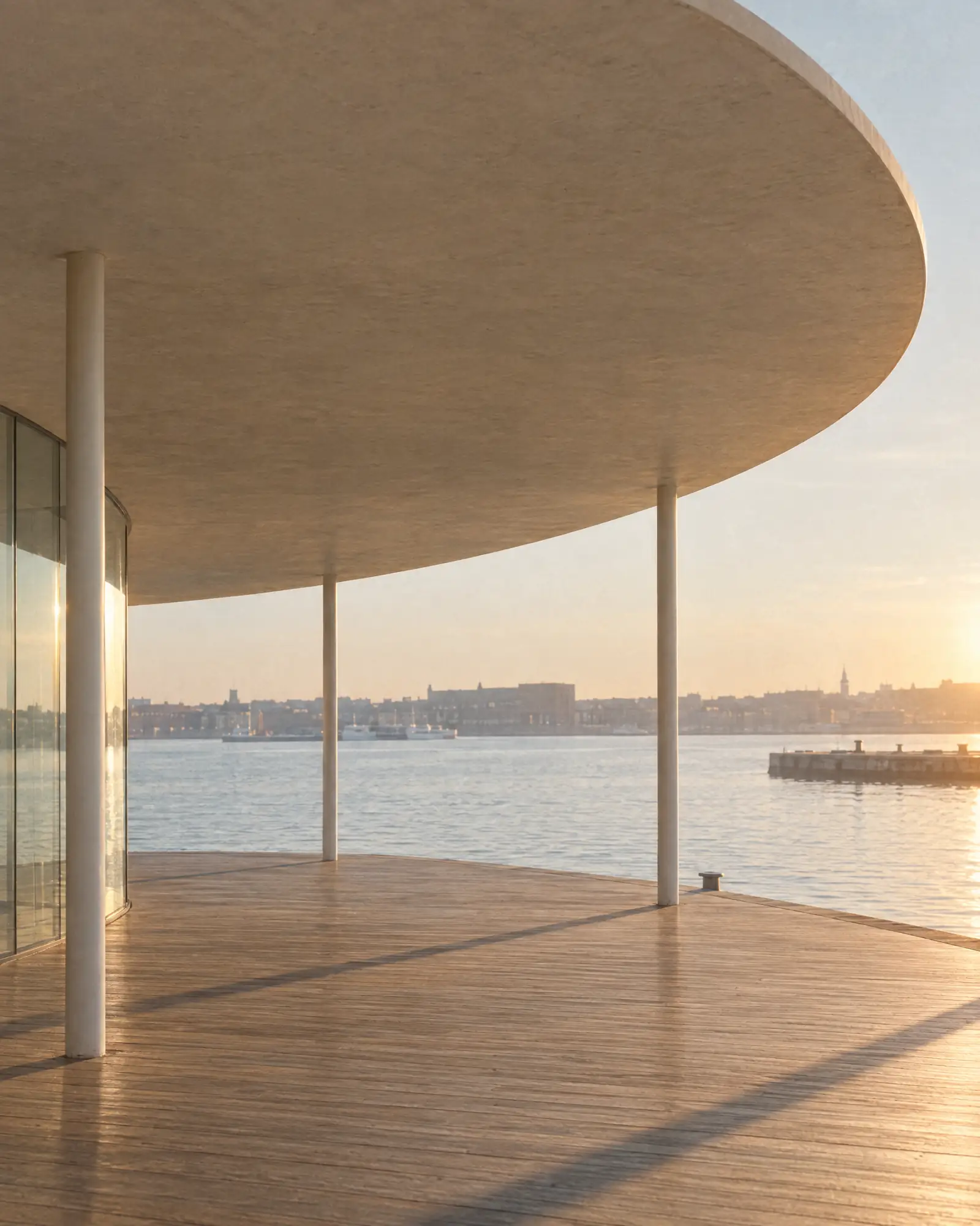 Under the roof: a shelter, a ferry stop, a stage