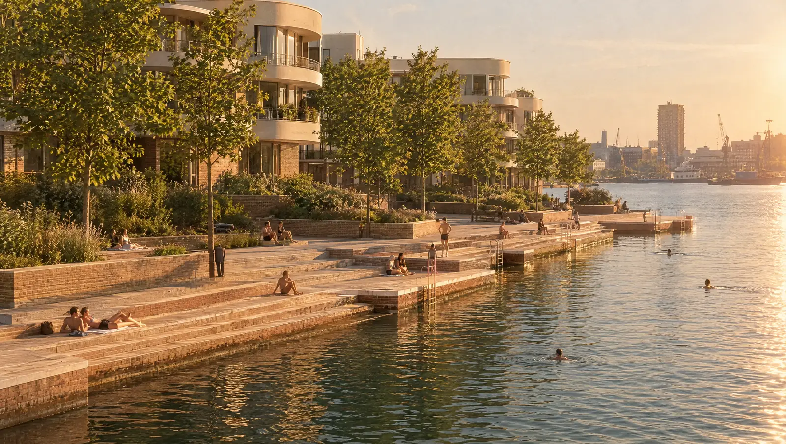 Fig. 3 · A swimming quay in place of a car park